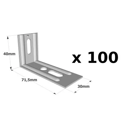 Équerres nervurées droites - Réf. END40/1.5_100