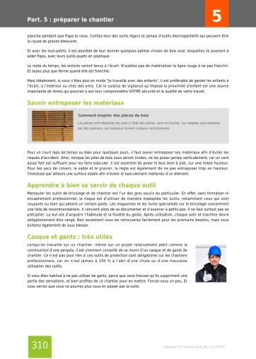 Extrait de la rubrique préparer le chantier