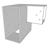 Connecteur SUNDIY Blanc RAL 9010 240mm à 3 directions - Forme L - Gauche