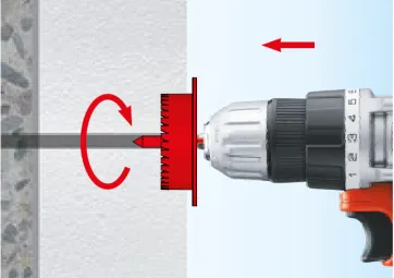 Réaliser le trou borgne sur l’isolant