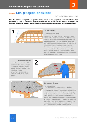 Extrait de la rubrique plaques ondulées