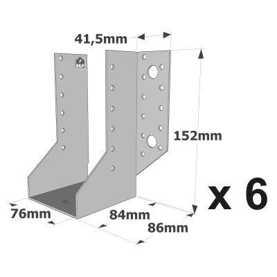 Sabots à ailes extérieures, gamme SAE CLASSIQUE (épaisseur 2mm, profondeur 84mm) - Réf. SAE380/76/2_6