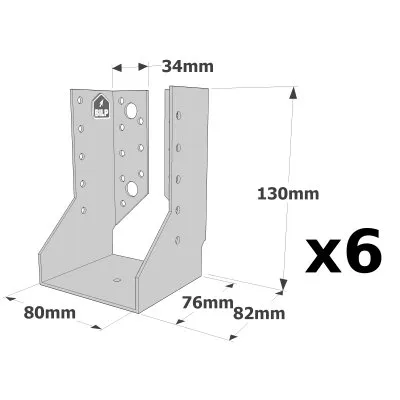 Sabots à ailes intérieures, gamme SAI CLASSIQUE (épaisseur 2mm) - Réf. SAI340/80/2_6