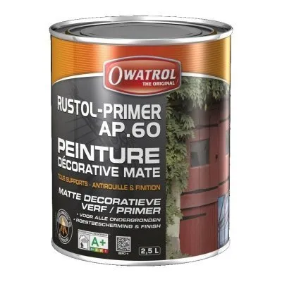 RUSTOL-PRIMER AP.60 : Primaire et finition antirouille mat - Réf. 765