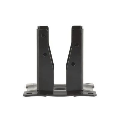 Pied de poteau carré NOIR sur platine AG527PB - Réf. AG527PB