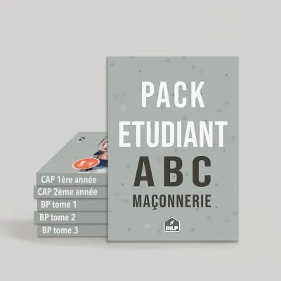 Pack ETUDIANT : cours de Maçonnerie, CAP, BP et BAC PRO (TÉLÉCHARGEMENT) - Réf. abc-cours-bpcap