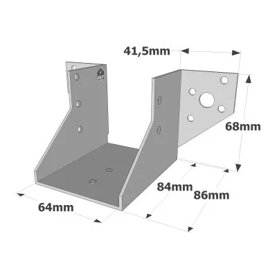 Sabots à ailes extérieures, gamme SAE CLASSIQUE (épaisseur 2mm, profondeur 84mm) - Réf. SAE200/64/2