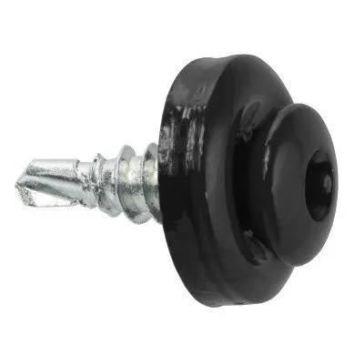 Fixation des lames ALUMINIUM - avec joint EPDM - tête colorée - Réf. WSBP-T-48019-9005