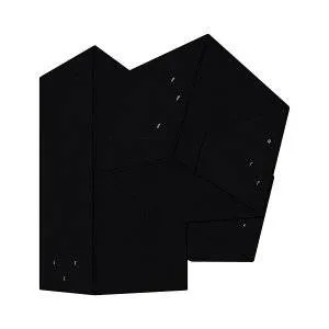 Connecteur SUNDIY pente 20° Noir mat RAL 9005 - 120mm à 3 directions - Forme L3