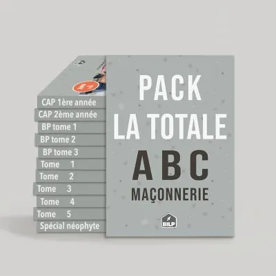 Pack LA TOTALE : TOUTE la collection ABC-MAÇONNERIE : Pack EXPERT + Pack ETUDIANT + Guide de Maçonnerie (TÉLÉCHARGEMENT) - Réf. abc-totale