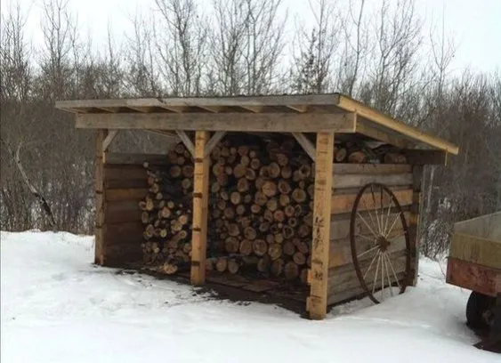 Abris pour le bois de chauffage