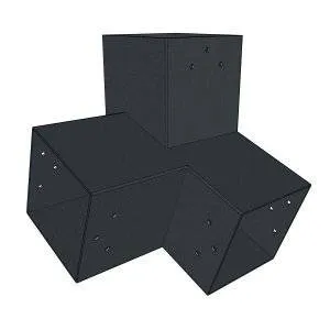 Connecteur SUNDIY pente 20° Anthracite RAL 7016 - 120mm à 3 directions - Forme L4