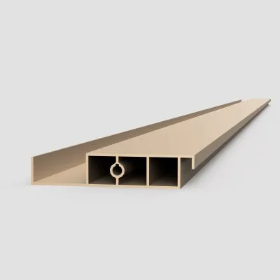 Lame XL aluminium 27mm, longueur 2m, YAZD structuré BEIGE SABLE - Réf. SND-L-A-27-200-YAZD