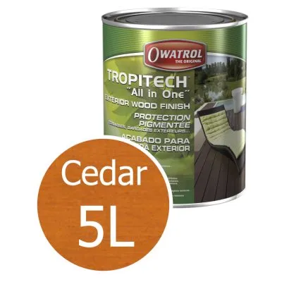 TROPITECH "All in One" : protection teintée LONGUE DUREE pour terrasses et bardages. Phase aqueuse - Réf. 414