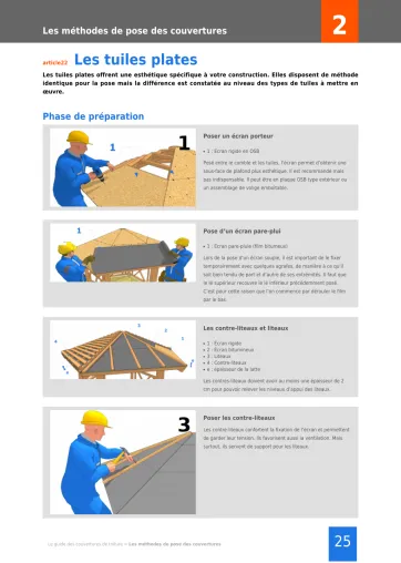 Extrait de la rubrique tuiles plates