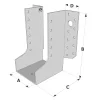 Grands sabots à ailes extérieures, gamme GLE ECONOMIQUE (développé 380mm, épaisseur 2.5mm, profondeur 90mm) - Réf. GLE660/120/2,5