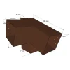 Dimensions du connecteur SUNDIY pente 20° Corten RAL 8011 - 120mm à 3 directions - Forme L3