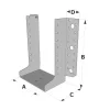 Sabots à ailes extérieures, gamme SAE SUR MESURE (épaisseur 2mm, profondeur 84mm) - Réf. SAEL500/2X
