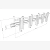 Mécanisme de base pour lame 20mm, pour lames bois/Alu/PVC BLANC - CDT : paire (gauche, droite) - Réf. SND-M-5-20-100-9010