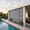 Lame XL aluminium 29mm, longueur 2m, RAL9006 structuré GRIS ALUMINIUM - Réf. SND-L-A-27-200-9006
