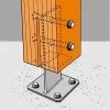 Pieds de poteau en âme avec platine - Réf. PPS230_10
