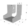 Grands sabots à ailes intérieures, gamme GLI ECONOMIQUE (développé 340mm, épaisseur 4mm, profondeur 90mm) - Réf. GLI340/4X